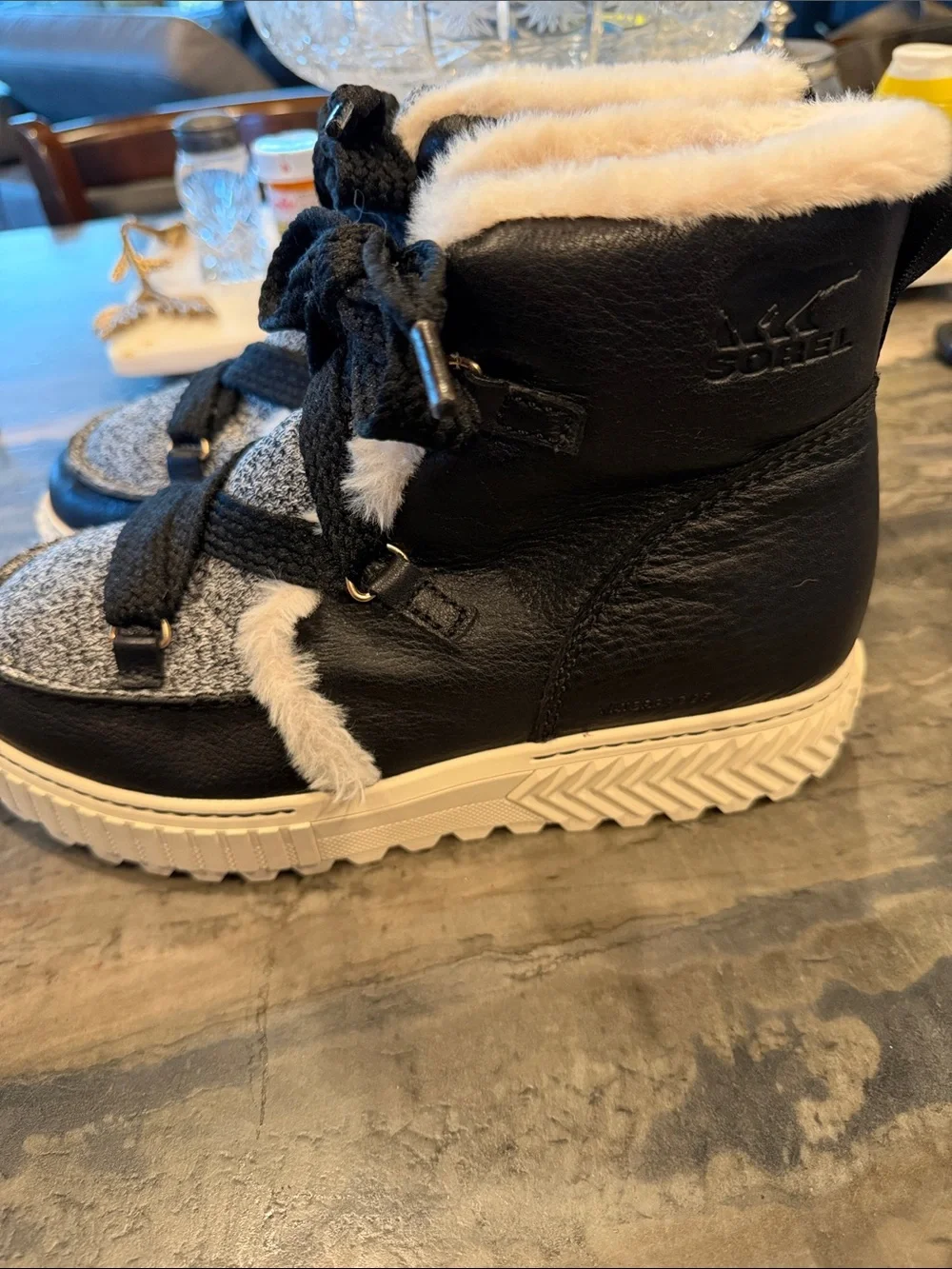 Sorel One Ave Alpine Faux Fur Trim Waterproof Boot